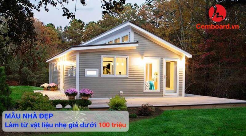 Mẫu nhà : mẫu nhà cấp 4 đẹp xây bằng vật liệu nhẹ giá dưới 100 triệu Mẫu nhà : mẫu nhà cấp 4 đẹp xây bằng vật liệu nhẹ giá dưới 100 triệu