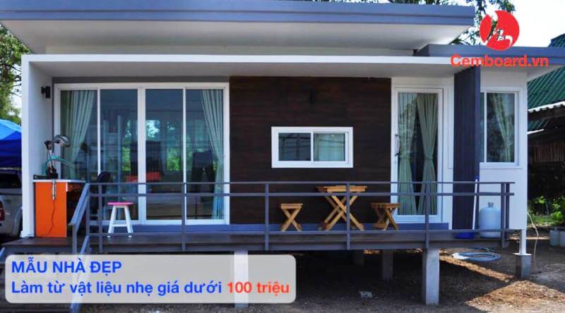Mẫu nhà : mẫu nhà cấp 4 đẹp xây bằng vật liệu nhẹ giá dưới 100 triệu Mẫu nhà : mẫu nhà cấp 4 đẹp xây bằng vật liệu nhẹ giá dưới 100 triệu