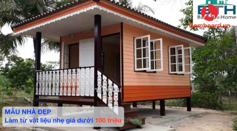 Mẫu nhà : mẫu nhà cấp 4 đẹp xây bằng vật liệu nhẹ giá dưới 100 triệu Mẫu nhà : mẫu nhà cấp 4 đẹp xây bằng vật liệu nhẹ giá dưới 100 triệu