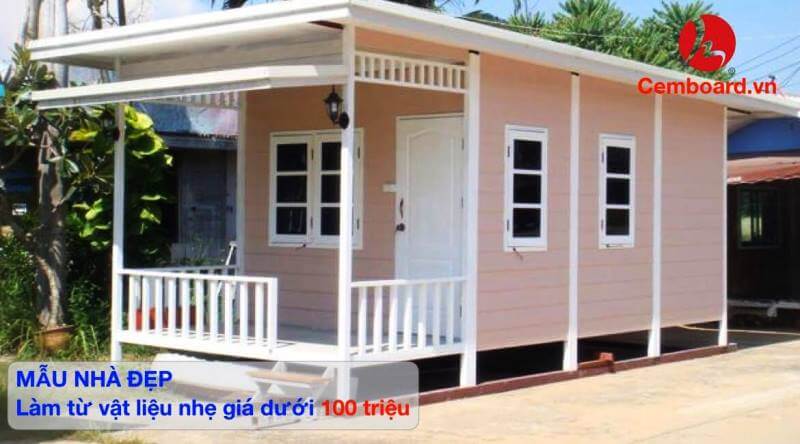 Mẫu nhà : mẫu nhà cấp 4 đẹp xây bằng vật liệu nhẹ giá dưới 100 triệu Mẫu nhà : mẫu nhà cấp 4 đẹp xây bằng vật liệu nhẹ giá dưới 100 triệu
