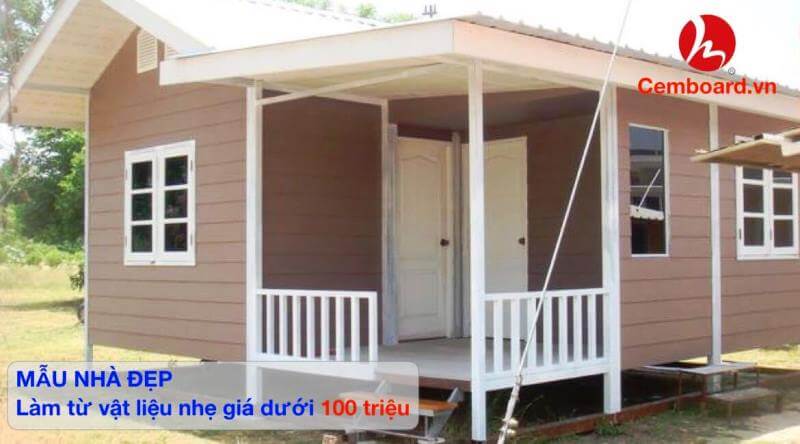 Mẫu nhà : mẫu nhà cấp 4 đẹp xây bằng vật liệu nhẹ giá dưới 100 triệu Mẫu nhà : mẫu nhà cấp 4 đẹp xây bằng vật liệu nhẹ giá dưới 100 triệu