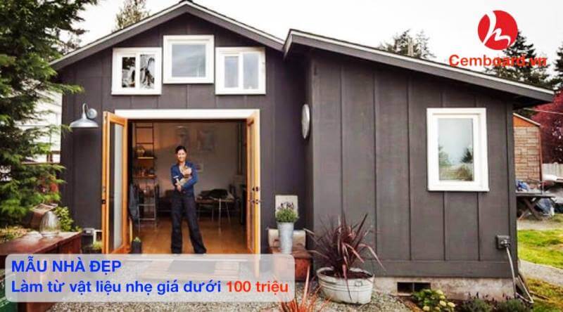 Mẫu nhà : mẫu nhà cấp 4 đẹp xây bằng vật liệu nhẹ giá dưới 100 triệu Mẫu nhà : mẫu nhà cấp 4 đẹp xây bằng vật liệu nhẹ giá dưới 100 triệu