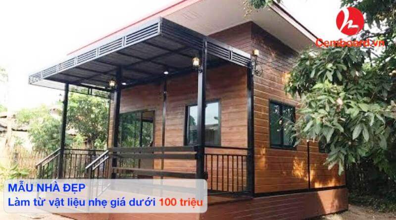 Mẫu nhà : mẫu nhà cấp 4 đẹp xây bằng vật liệu nhẹ giá dưới 100 triệu Mẫu nhà : mẫu nhà cấp 4 đẹp xây bằng vật liệu nhẹ giá dưới 100 triệu
