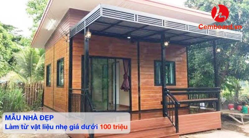 Mẫu nhà : mẫu nhà cấp 4 đẹp xây bằng vật liệu nhẹ giá dưới 100 triệu Mẫu nhà : mẫu nhà cấp 4 đẹp xây bằng vật liệu nhẹ giá dưới 100 triệu