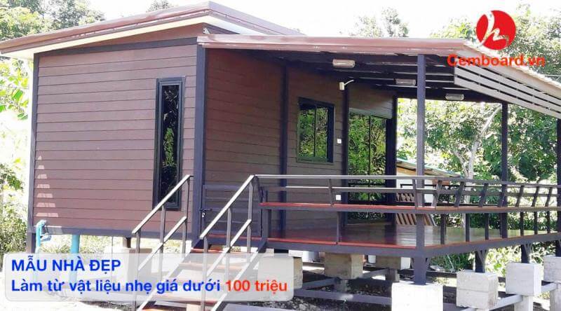Mẫu nhà : mẫu nhà cấp 4 đẹp xây bằng vật liệu nhẹ giá dưới 100 triệu Mẫu nhà : mẫu nhà cấp 4 đẹp xây bằng vật liệu nhẹ giá dưới 100 triệu