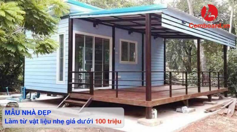 Mẫu nhà : mẫu nhà cấp 4 đẹp xây bằng vật liệu nhẹ giá dưới 100 triệu Mẫu nhà : mẫu nhà cấp 4 đẹp xây bằng vật liệu nhẹ giá dưới 100 triệu