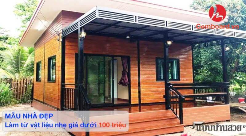 Mẫu nhà : mẫu nhà cấp 4 đẹp xây bằng vật liệu nhẹ giá dưới 100 triệu Mẫu nhà : mẫu nhà cấp 4 đẹp xây bằng vật liệu nhẹ giá dưới 100 triệu
