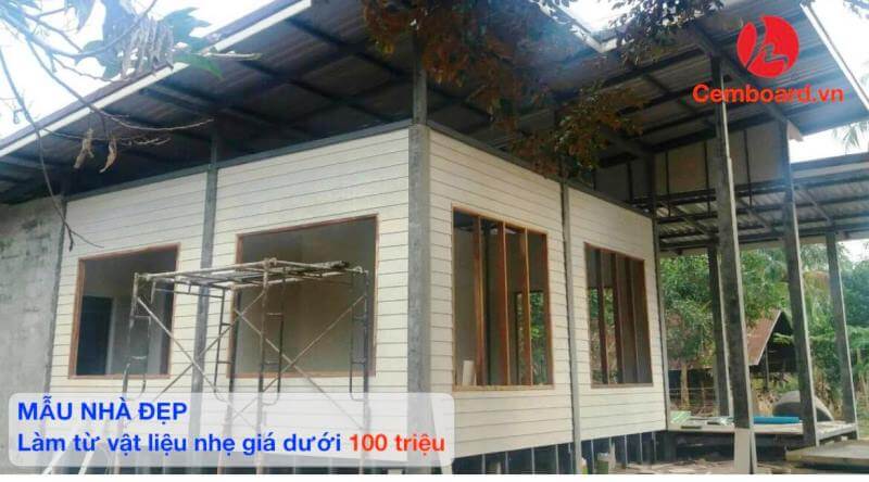 Mẫu nhà : mẫu nhà cấp 4 đẹp xây bằng vật liệu nhẹ giá dưới 100 triệu Mẫu nhà : mẫu nhà cấp 4 đẹp xây bằng vật liệu nhẹ giá dưới 100 triệu