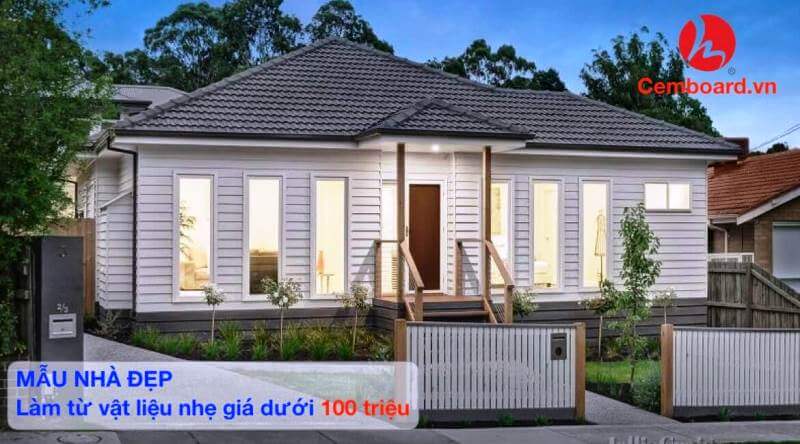 Mẫu nhà : mẫu nhà cấp 4 đẹp xây bằng vật liệu nhẹ giá dưới 100 triệu Mẫu nhà : mẫu nhà cấp 4 đẹp xây bằng vật liệu nhẹ giá dưới 100 triệu