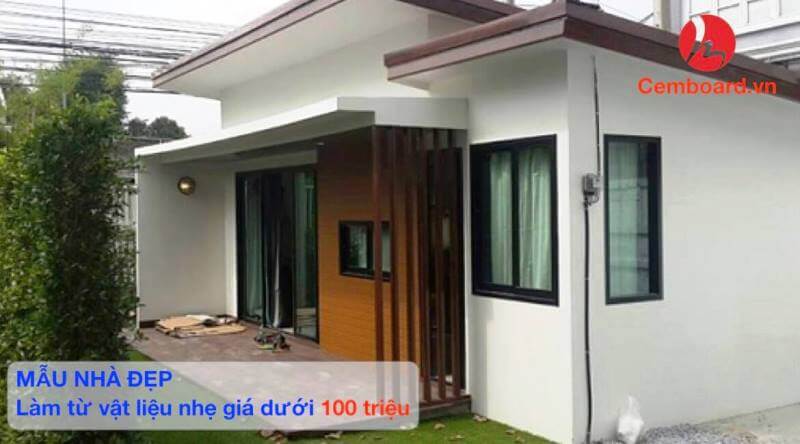 Mẫu nhà : mẫu nhà cấp 4 đẹp xây bằng vật liệu nhẹ giá dưới 100 triệu Mẫu nhà : mẫu nhà cấp 4 đẹp xây bằng vật liệu nhẹ giá dưới 100 triệu