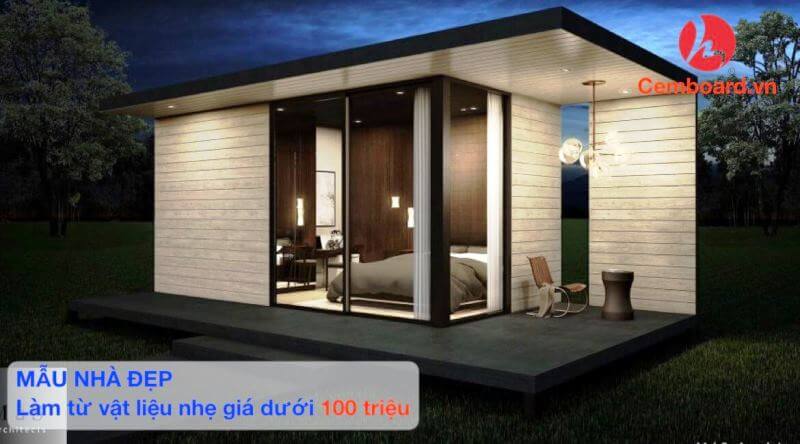 Mẫu nhà : mẫu nhà cấp 4 đẹp xây bằng vật liệu nhẹ giá dưới 100 triệu Mẫu nhà : mẫu nhà cấp 4 đẹp xây bằng vật liệu nhẹ giá dưới 100 triệu
