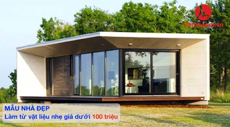 Mẫu nhà : mẫu nhà cấp 4 đẹp xây bằng vật liệu nhẹ giá dưới 100 triệu Mẫu nhà : mẫu nhà cấp 4 đẹp xây bằng vật liệu nhẹ giá dưới 100 triệu