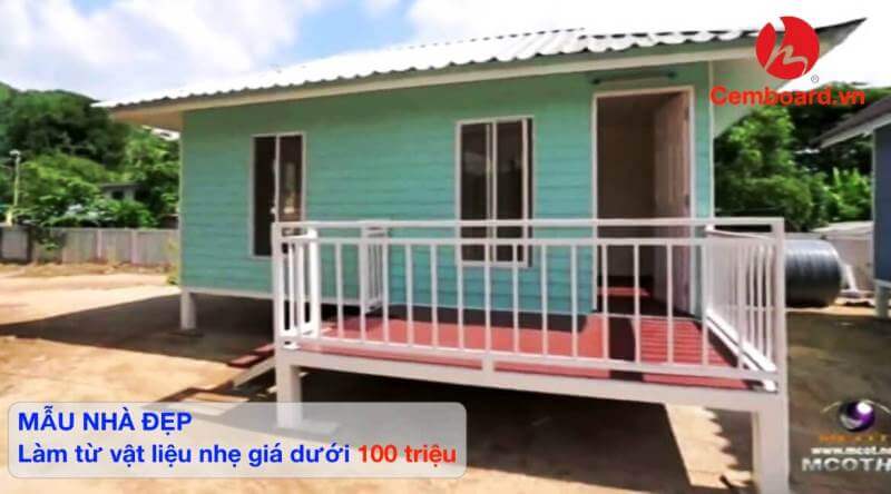 Mẫu nhà : mẫu nhà cấp 4 đẹp xây bằng vật liệu nhẹ giá dưới 100 triệu Mẫu nhà : mẫu nhà cấp 4 đẹp xây bằng vật liệu nhẹ giá dưới 100 triệu