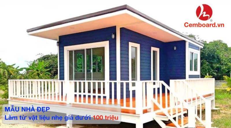 Mẫu nhà : mẫu nhà cấp 4 đẹp xây bằng vật liệu nhẹ giá dưới 100 triệu Mẫu nhà : mẫu nhà cấp 4 đẹp xây bằng vật liệu nhẹ giá dưới 100 triệu