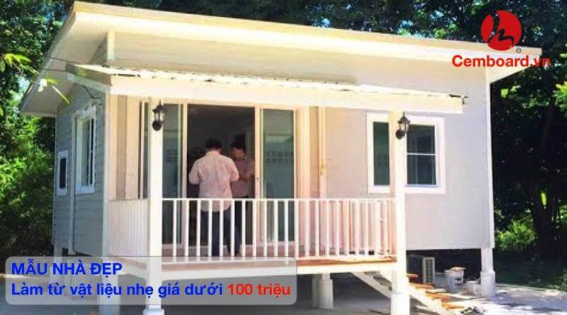 Mẫu nhà : mẫu nhà cấp 4 đẹp xây bằng vật liệu nhẹ giá dưới 100 triệu Mẫu nhà : mẫu nhà cấp 4 đẹp xây bằng vật liệu nhẹ giá dưới 100 triệu
