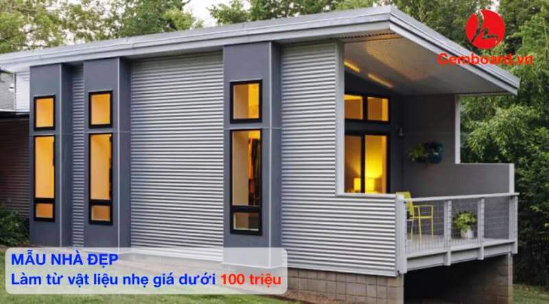 Mẫu nhà : mẫu nhà cấp 4 đẹp xây bằng vật liệu nhẹ giá dưới 100 triệu Mẫu nhà : mẫu nhà cấp 4 đẹp xây bằng vật liệu nhẹ giá dưới 100 triệu