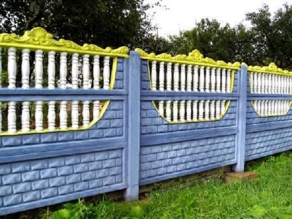Mẫu hàng rào bằng gạch màu sắc